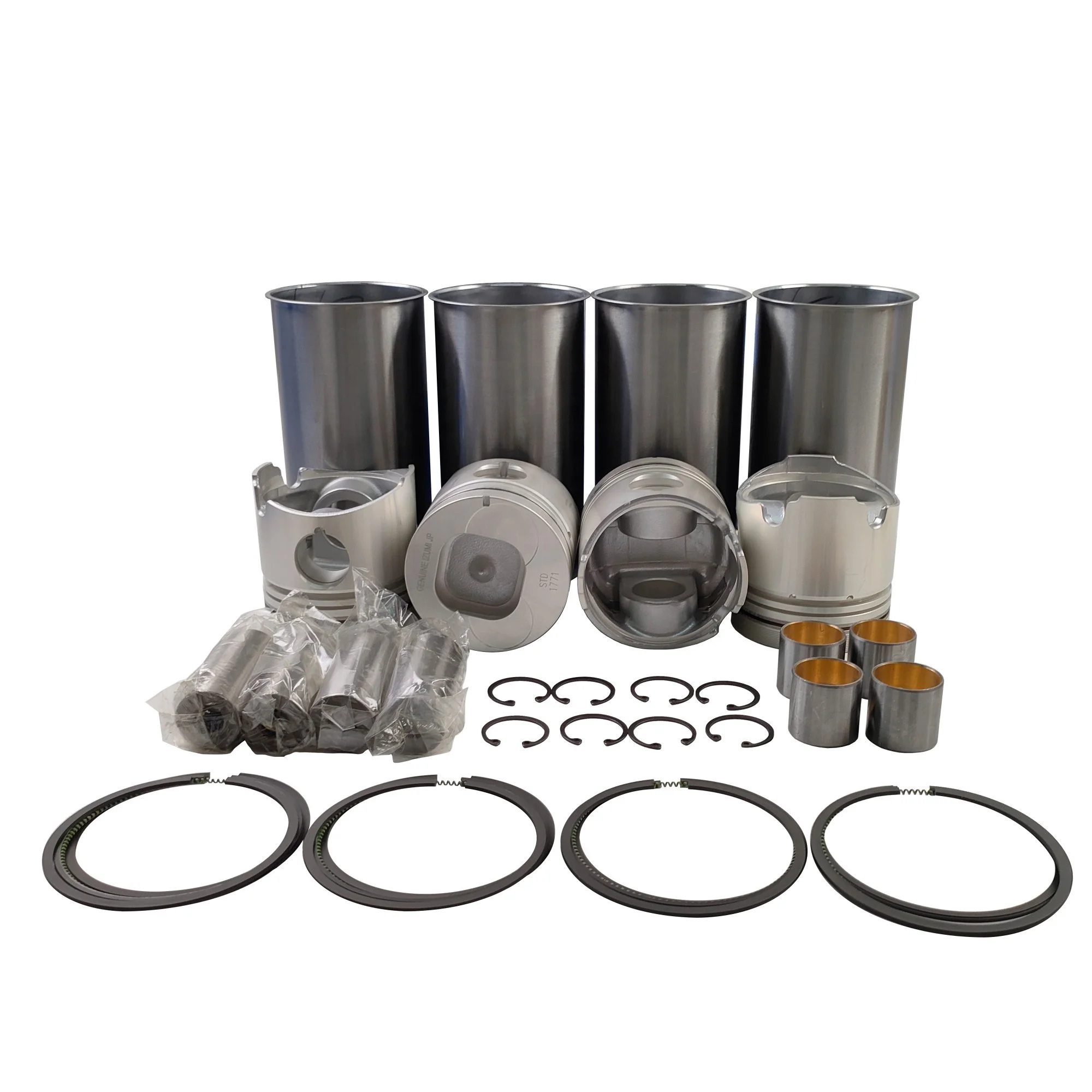 Heavy Duty 4JB1 Piston Liner Kit Square Type 31mm Piston Pin Ring Sleeve Assembly 8-97176-606-0 for Isuzu Diesel Engine Repair - Gupta Tractor Spares Co.