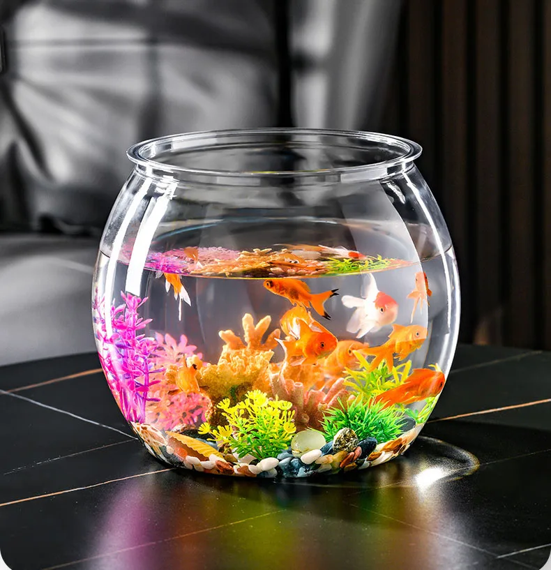 New Pet Mini Plastic Fish Bowl Aquariums Acrylic Goldfish Tank Bowl ...