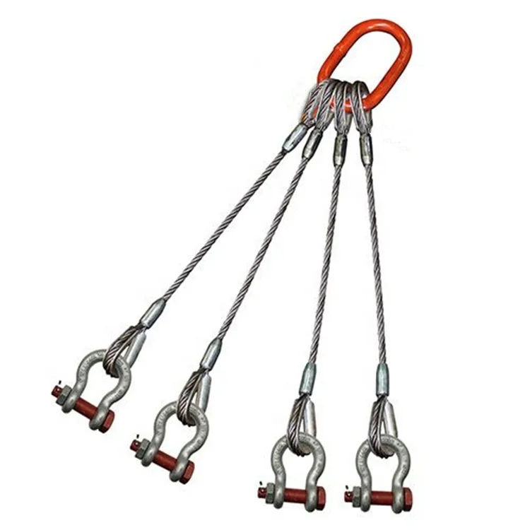 Container lifting sling four leg wire