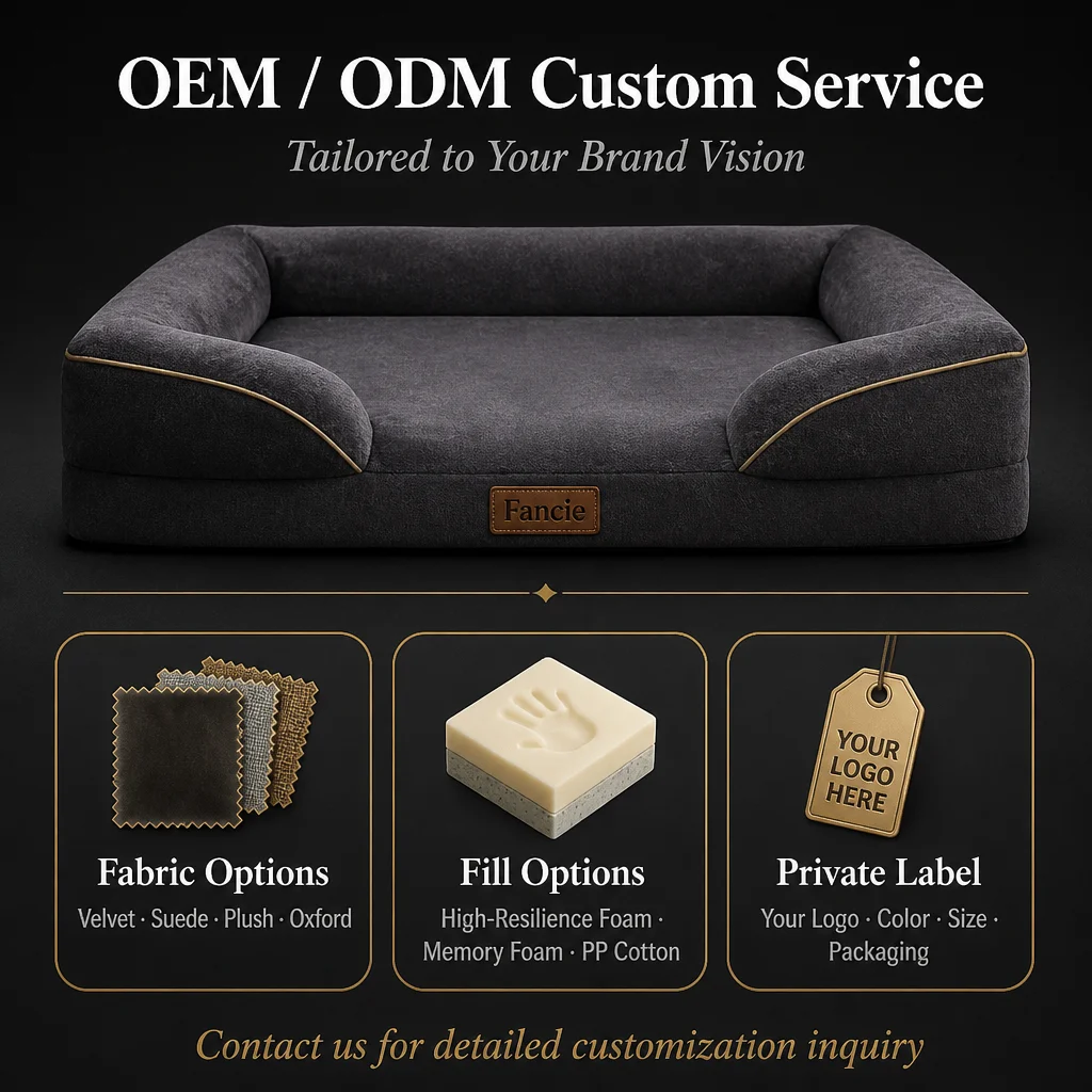 Velvet Three Sided Pet Sofa Bed — Product details 10
