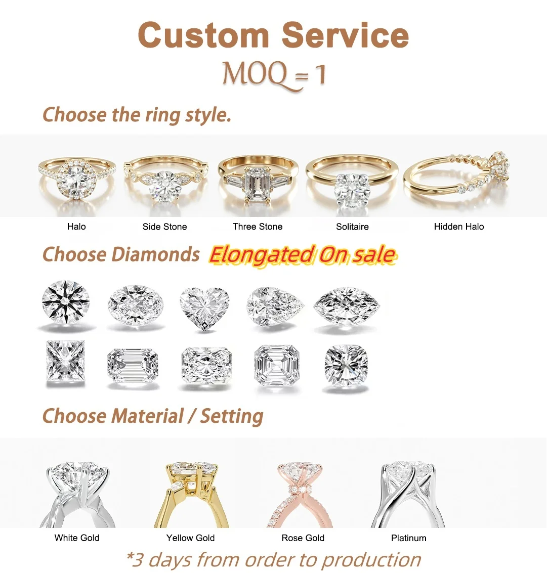 Factory Custom Gia Igi Certified Vvs Cvd Lab Grown Made Diamond 10k 14k 18k Gold Emerald Cut Engagement Ring 12 3 Carat 2ct