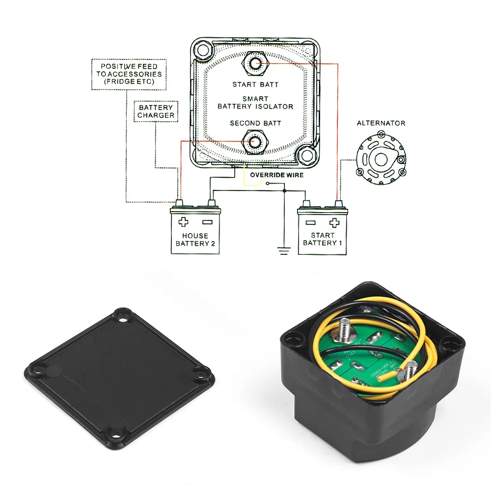 デュアルバッテリースマートアイソレーター12V140Amp電圧に敏感