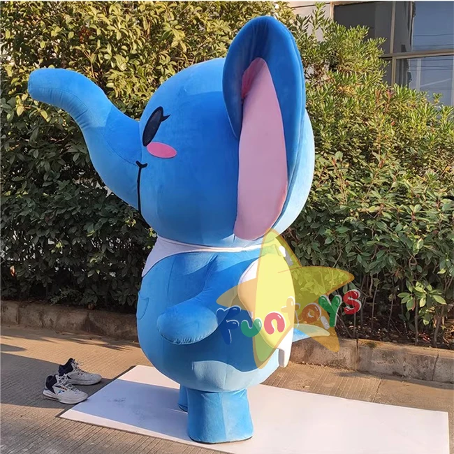 Funtoys Customizable Inflatable Blue Elephant Mascot Costume Inflatable  Cartoon Elephant Mascot Adult Party Mascot Clothing
