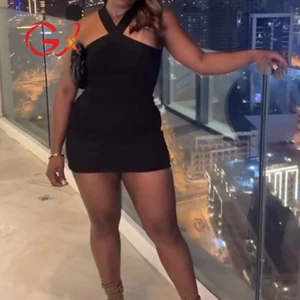 GX4183 Good Quality Fashion Summer Women Clothes Vendor Street Wear Sleeveless Sexy Mini Dress