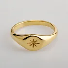 Rings Fashion Custom Star 18k Gold Plated Stainless Steel Rings For Women 2022 Jewelry