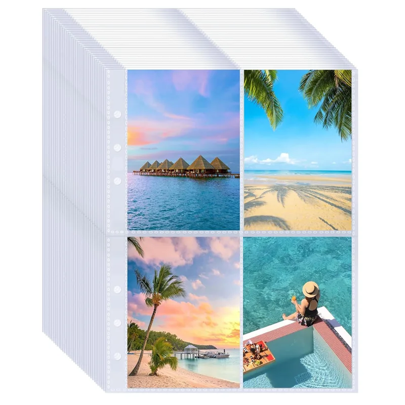 A5 Binder Pocket Clear Folders Binder Card Refill Photo Card Sleeves