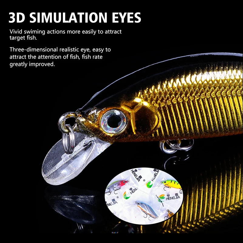 6ピース/セット5cm-3gミニシンキングミノウルアーシンキング人工