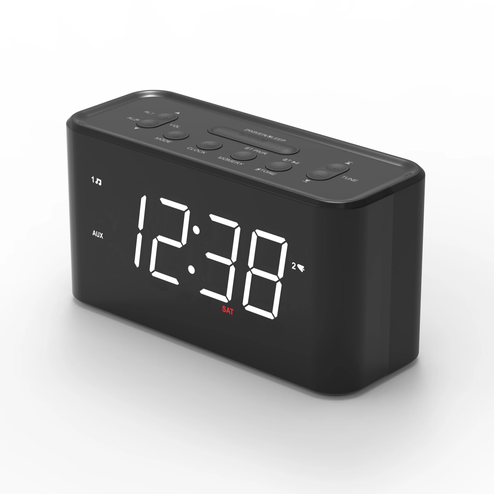 New Made 2022 Led Hd Screen Fm/am,Dual Alarm,Wake Alarm Clock Radio