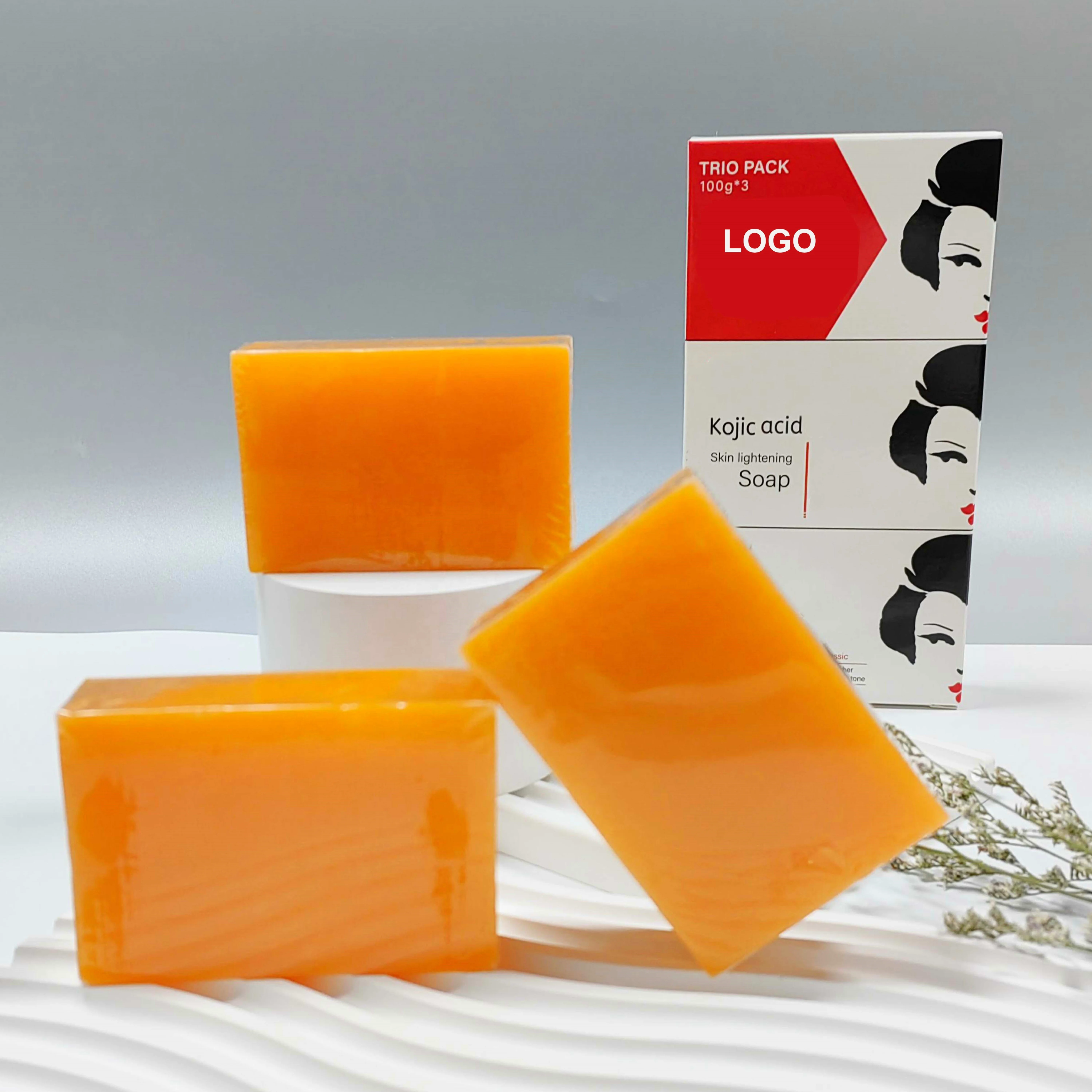Private Label Original Skin Whitening Soap Brightening Lightening Bath Bleaching Body Face Whitening Kojic Acid Soap