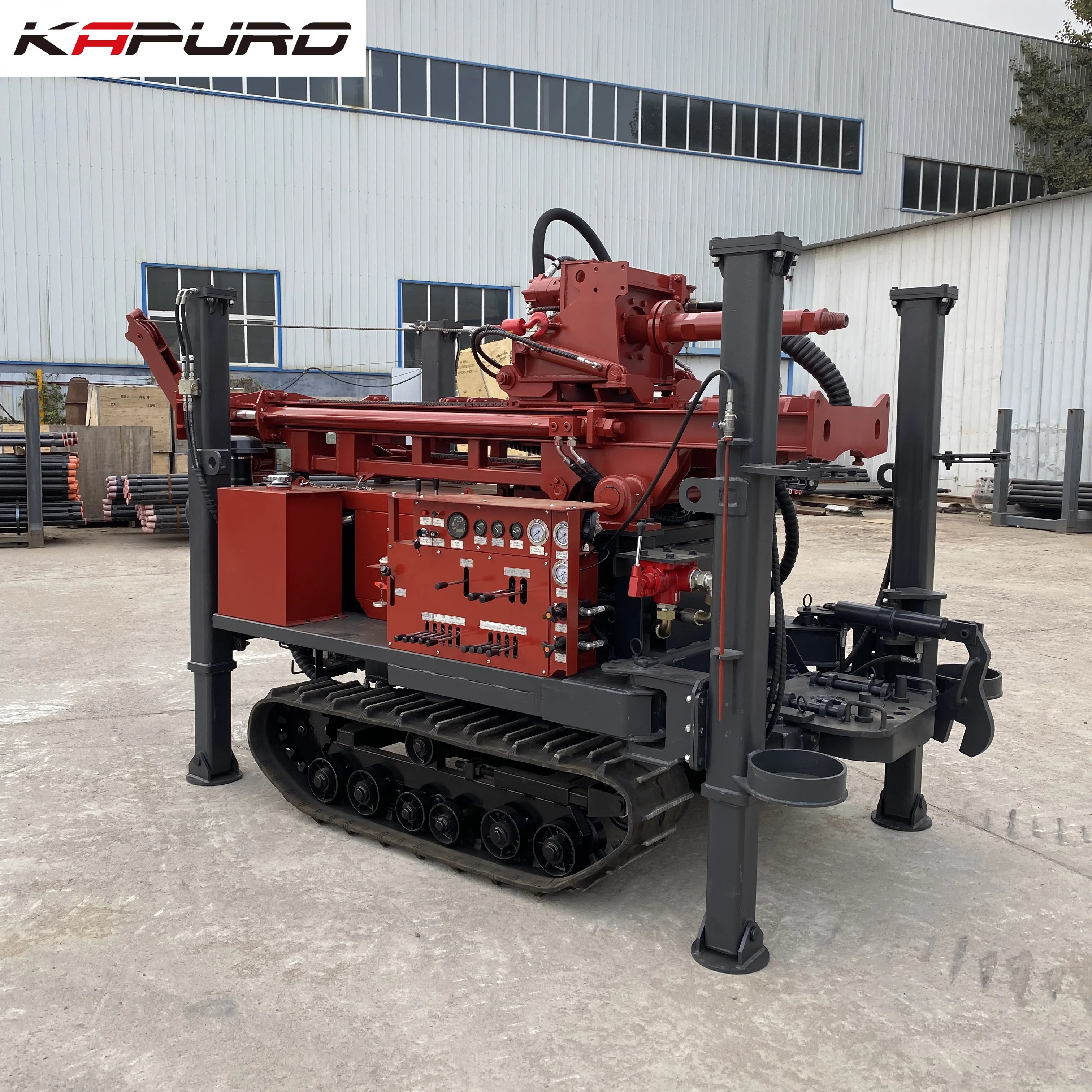 Kapuro KP-200 High-Efficiency Diesel-Powered Water Well Drilling Rig with Gear Pump Motor New Max 200m Depth