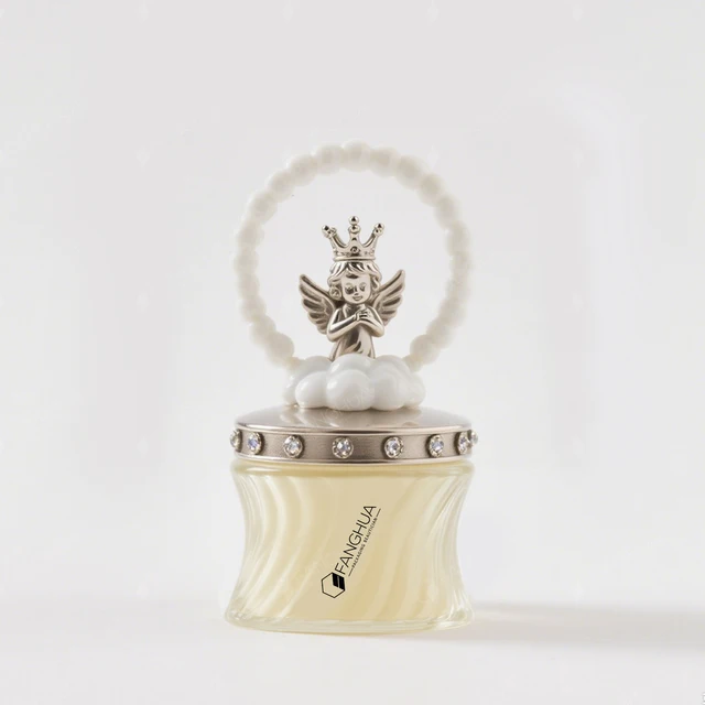 Unique Child Resistant Glass Jar Transparent Lotion Jar Containers 50ml Color New Design Crystal Perfume Bottles Luxury