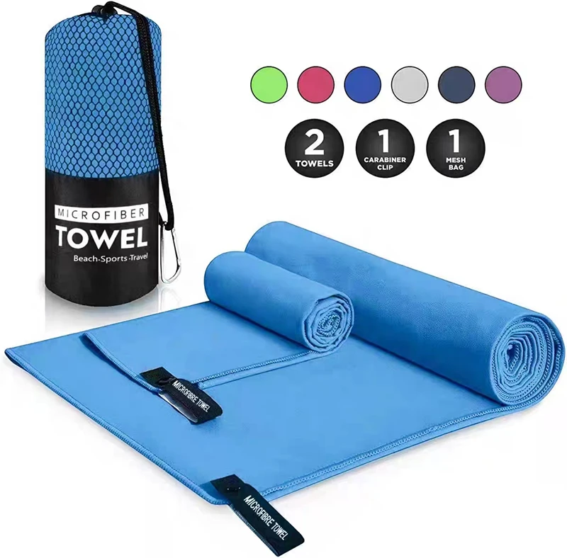 Private Label Towel Lightweight Absorbent Fast Drying Breathable Custom Microfiber Gym Sports Towel factory