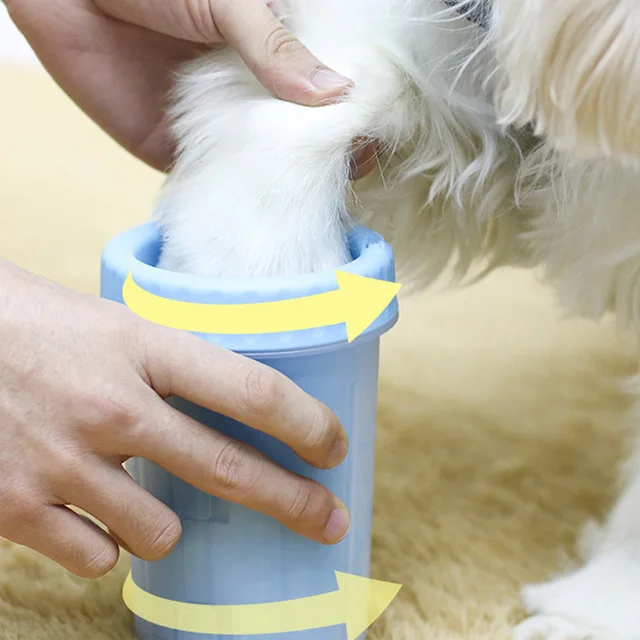 Dogs Blue Kuchi Brushes Silicone Pet Brush Dog Paw Cleaner Dog Tooth