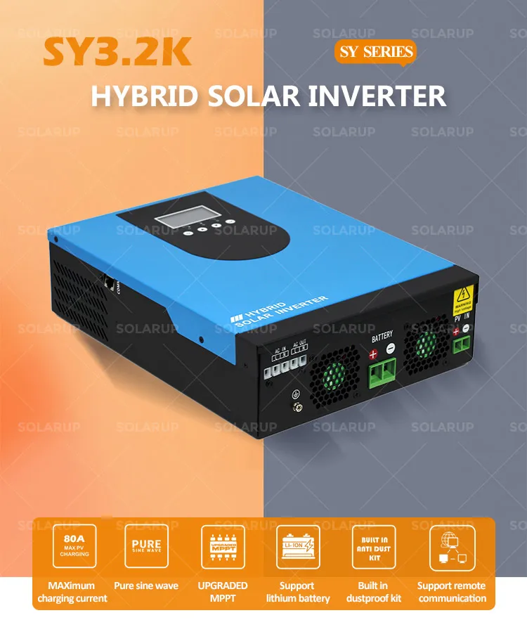 High Efficiency 230v Ac 24v Dc 3000watt 3kva 3kw Pure Sine Wave Hybrid Solar Power Inverter 2740