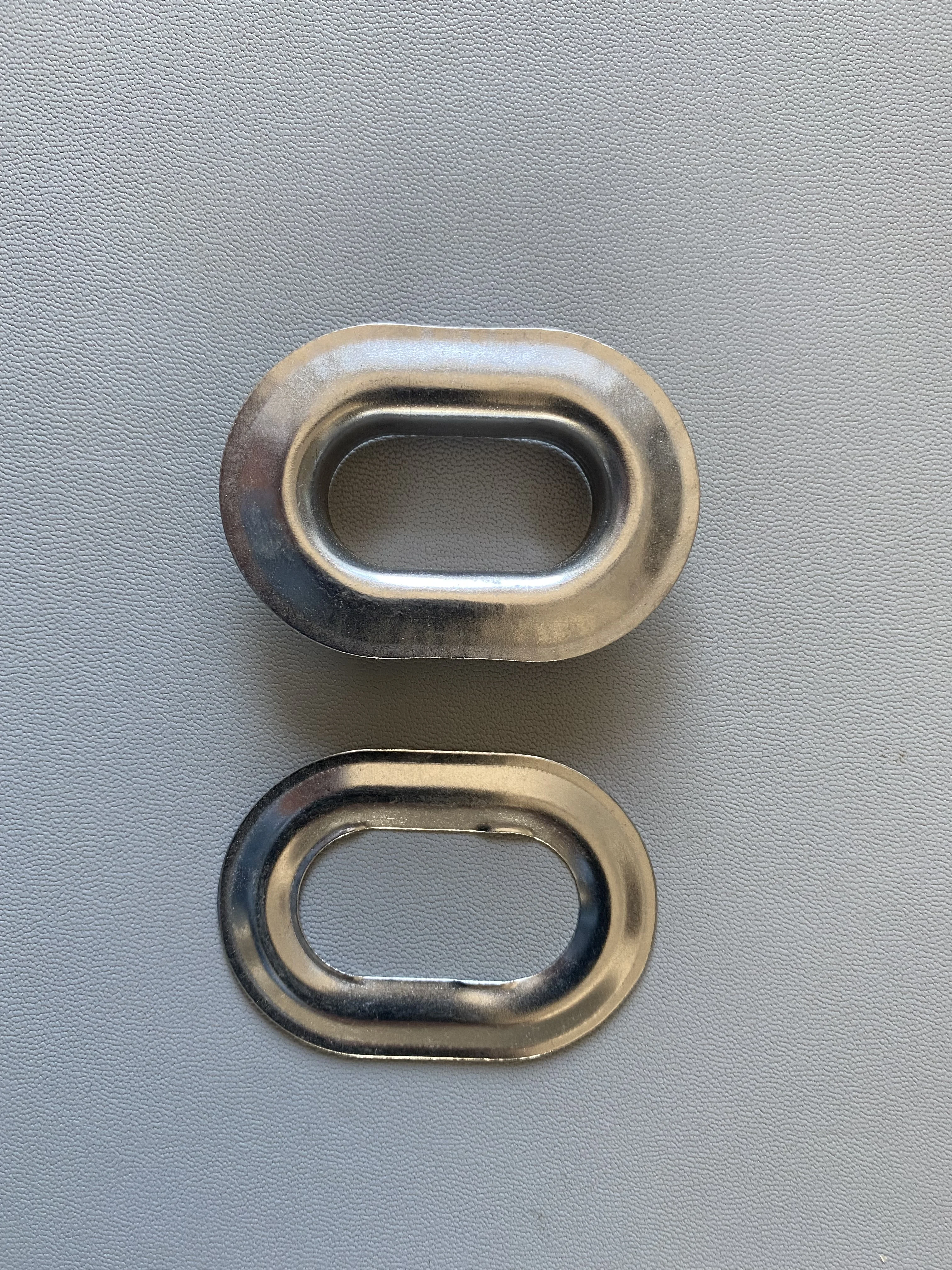 Elliptical Oval Shape Metal Grommet Iron Tarpaulin Eyelet Button