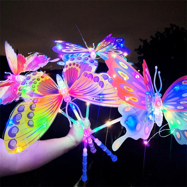 Luminous Led Butterfly Glow Stick For Cosplay & Parties - Oem