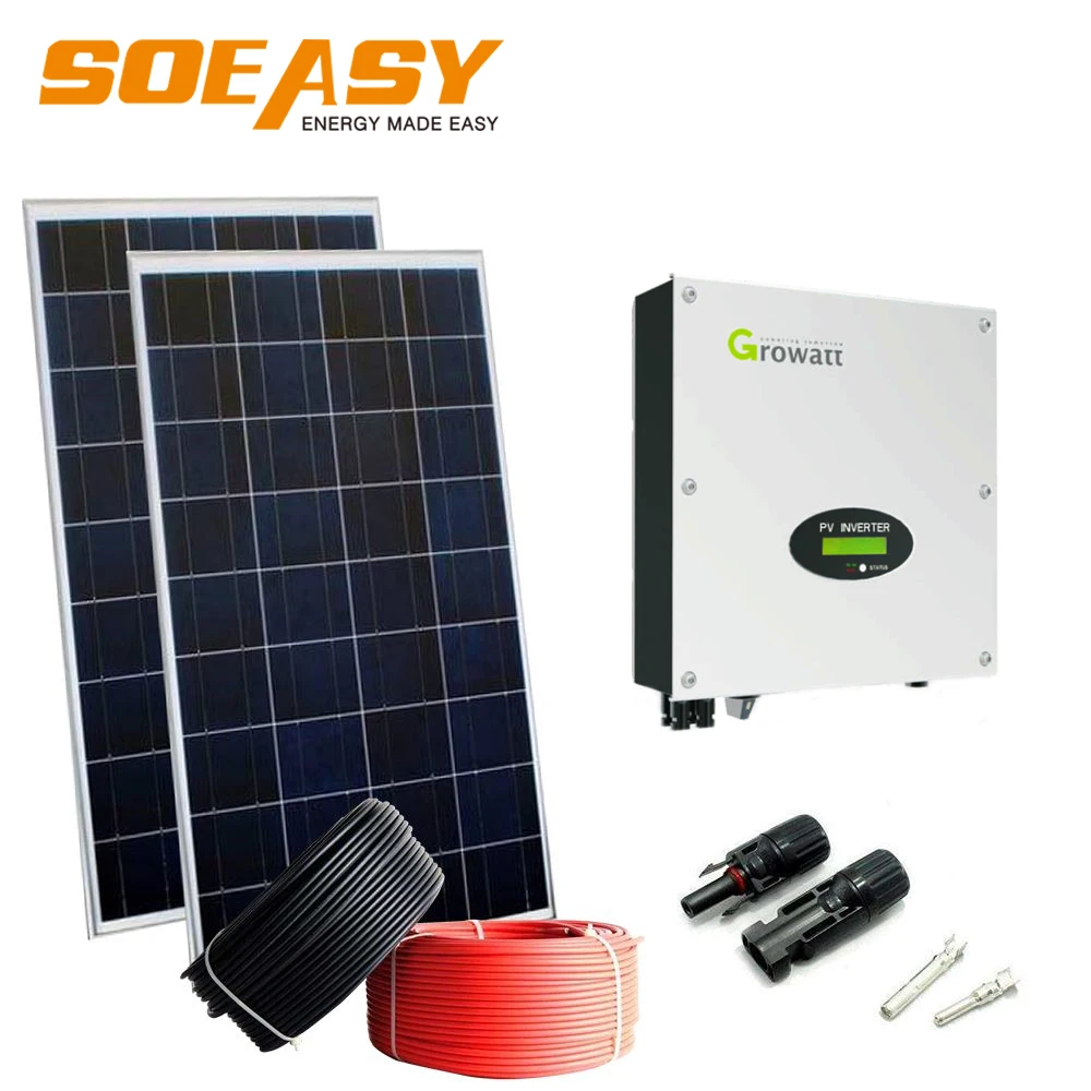 SOEASY Complete Solar Energy System Design 3Kw Solar Panel Kit System Photovoltaic 3000W on Grid