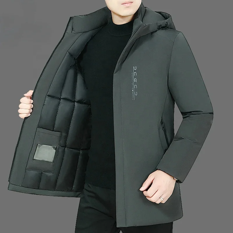 Men's Winter Down Jacket For Business Casual Thick Warm Coat_voghion.com