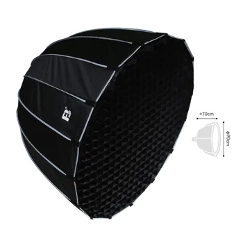 FB-SLB-D90 70cm Quick Loading Parabolic Softbox Professional Deep Mouth Soft Box for Bowens Mount Studio Flash detail image