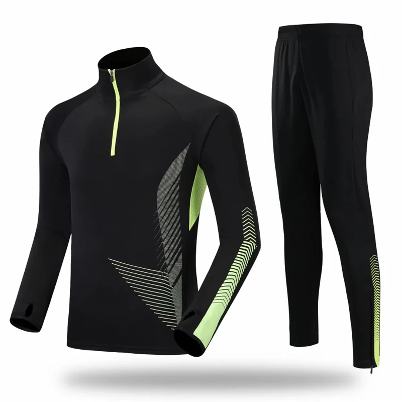 Men's Custom Soccer Football Tracksuit Breathable Active Wear for School Training Wholesale Blank Sets