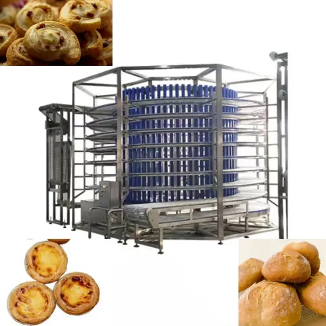 Twin Spiral proof Tower Suit Screw Conveyor Conveyor System POM Modular Plastic Conveyor Belt Stainless Steel Food bread machine
