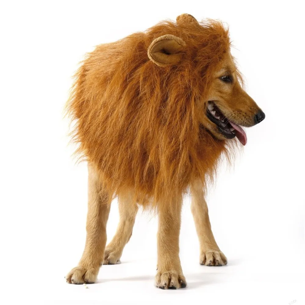 pet costume lion mane wig for dog