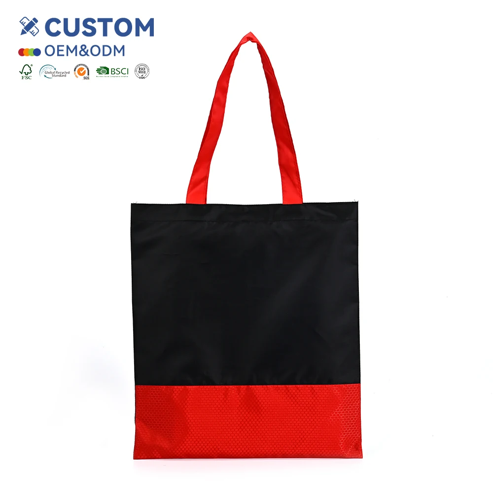Custom Print Eco Reusable Carry Bag Printing PolyesterBags Promotion Shopping Fabric Tote Cloth Bags