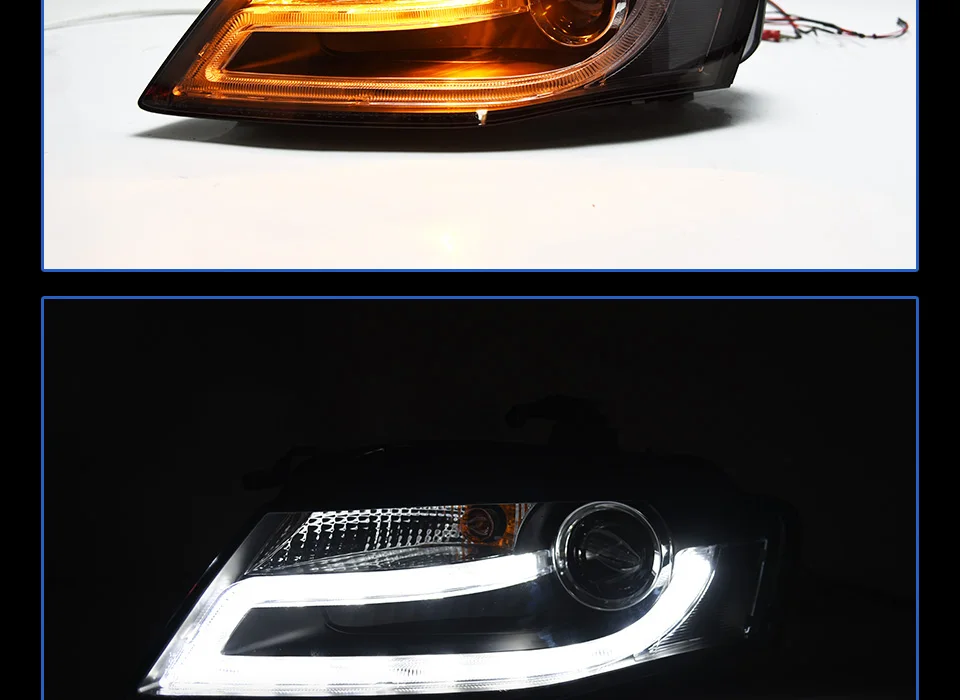 AKD Car Styling for A4 Headlights 2009-2012 A4L B8 Sedan Headlight DRL Hid Head Lamp Angel Eye Bi Xenon Beam Accessories