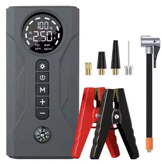 TK-900 Automatic Smart Digital Screen 12v Emergency Starter 8000mAh Power Bank Portable Car Jump Starter with Air Pump/VSB