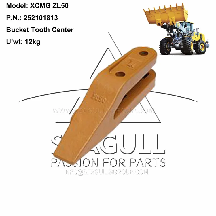 Excavator Bucket Tooth Types Loader Teeth Product ZL50 Bucket Tooth Right 252101812