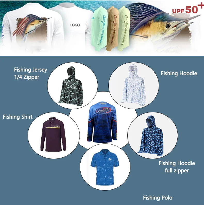 High Quality Sublimated Fishing Shirt Upf