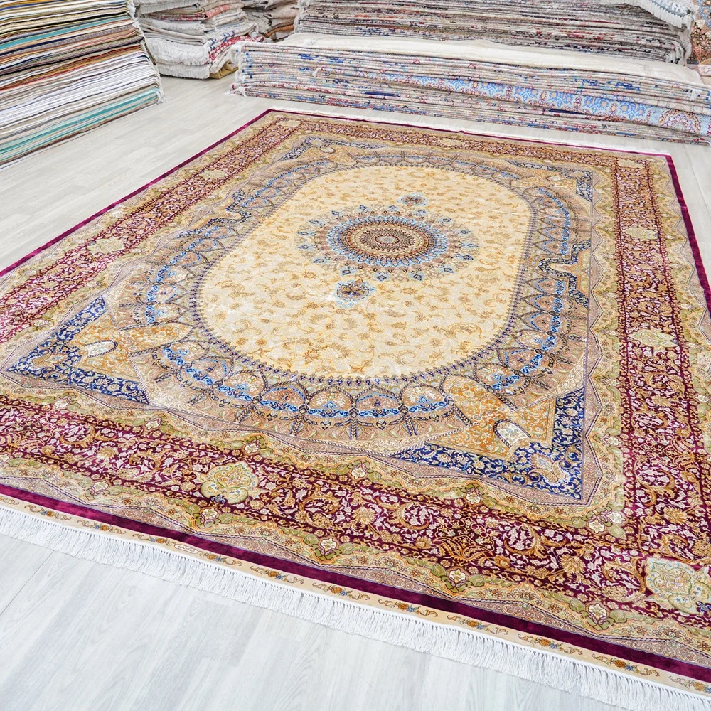 10x14ft Persian Hallway Runner Rugs Area Turkish Carpets Living Room Large Miniature Stain Removal Silk Rug