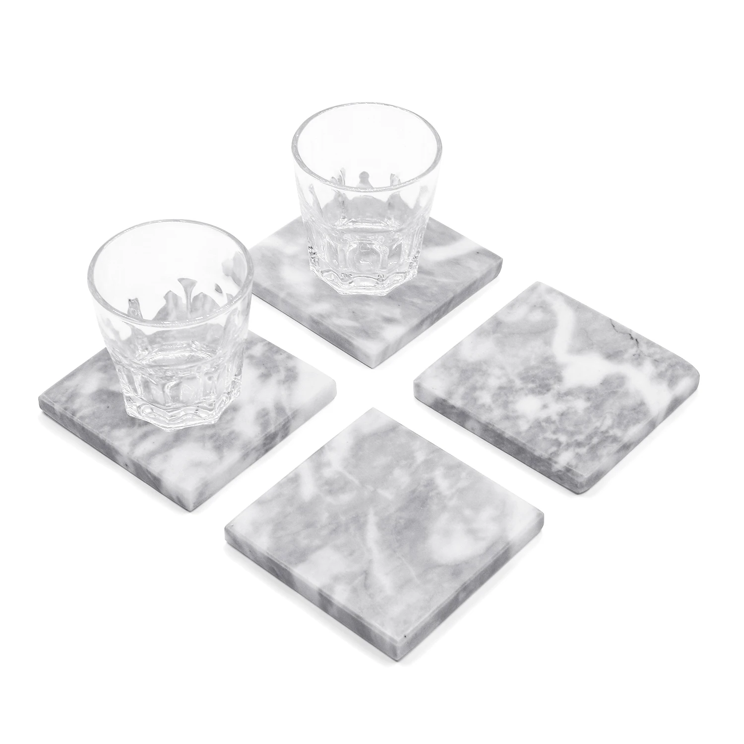 Natural Marble Coaster Holder Cup Mat Best Selling Dia 10cm Round