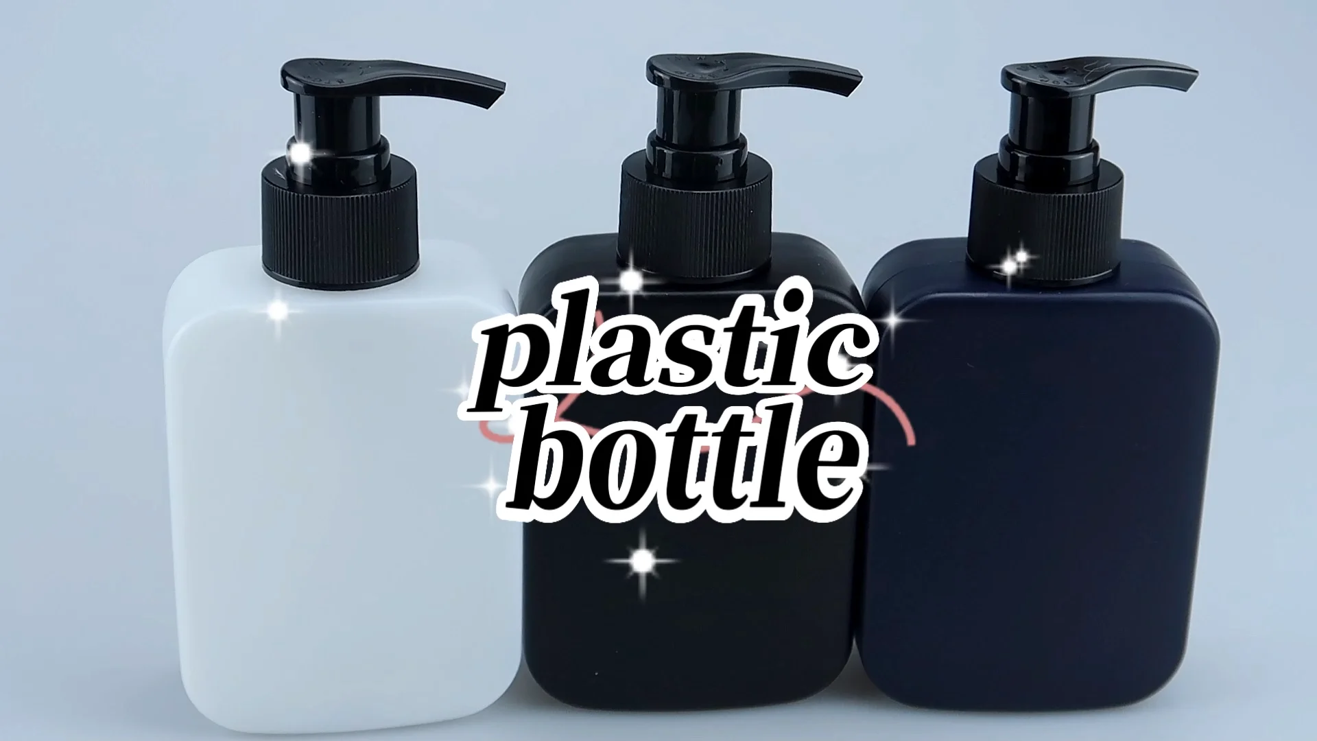 Empty Body Wash Lotion Shower Gel Press Bottle Square Matt 150ml Black