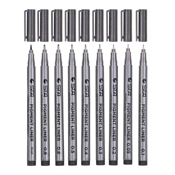 Pigment Liner Micron Ink Marker Pen 0.05 0.1 0.2 0.3 0.4 0.5 0.6
