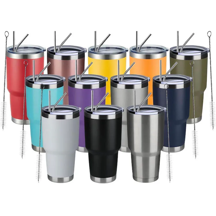 30oz Custom Double Wall Stainless Steel Eco-Friendly Party Coffee Tumbler with Lid and Sublimation