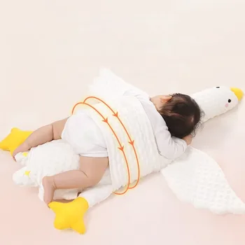 Plush Toys Baby Exhaust Comfort Stuffed Animal Baby Soothing Pillow White Goose Plushies Toy Pillow