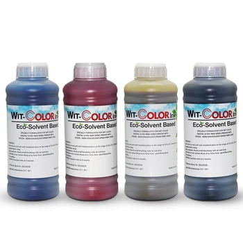 1000ml Cmyk 4 Color Outdoor Eco-solvent Eco Solvent Ink For Epson Dx5 Dx7 Xp600 Tx800 Inkjet Printers