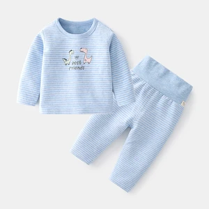 Baby Clothing Sets Double-Layer Blended Thermal 2pcs Seamless Pullover Fleece Base Leggings Toddler Girls Clothing Sets