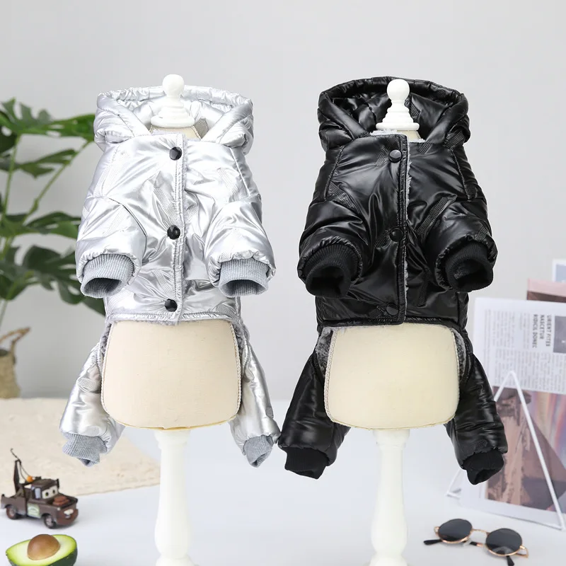 2 Layers Fleece Lined Warm Dog Jacket for Puppy Winter Cold Weather Soft Windproof Small Dog Coat