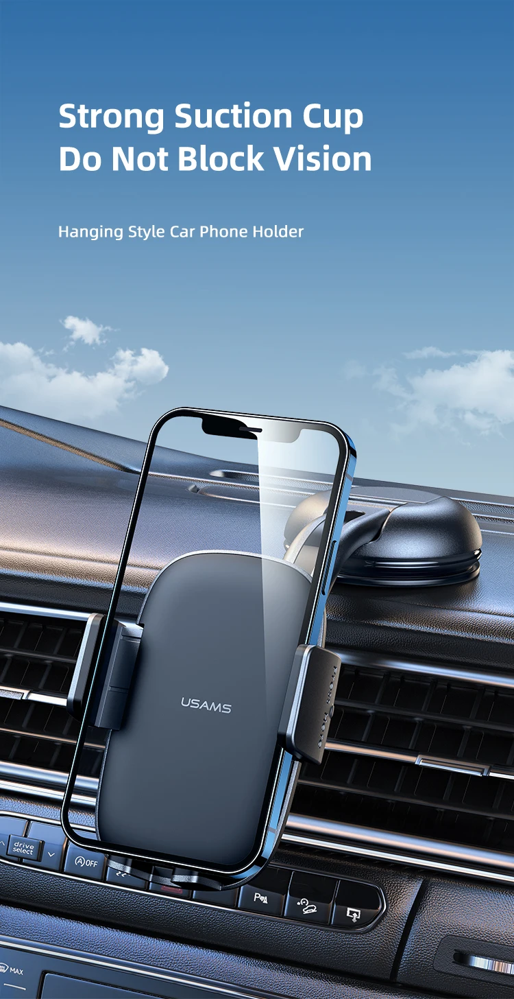 Usams Wholesale Oem 2022 Mobile Phone Car Accessories Car Phone Mount 360 Angle Adjustable