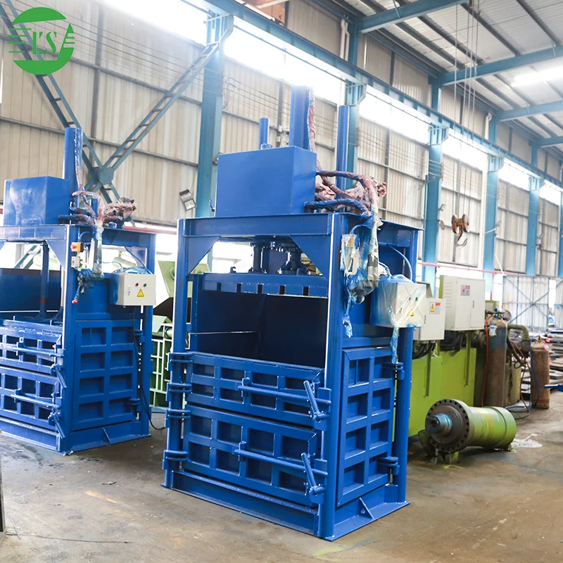 Keshang Hydraulic Driven Recycling Vertical Baler Equipment /Wool Baling Press Machine/Vertical Waste Paper Plastic Film Baler details