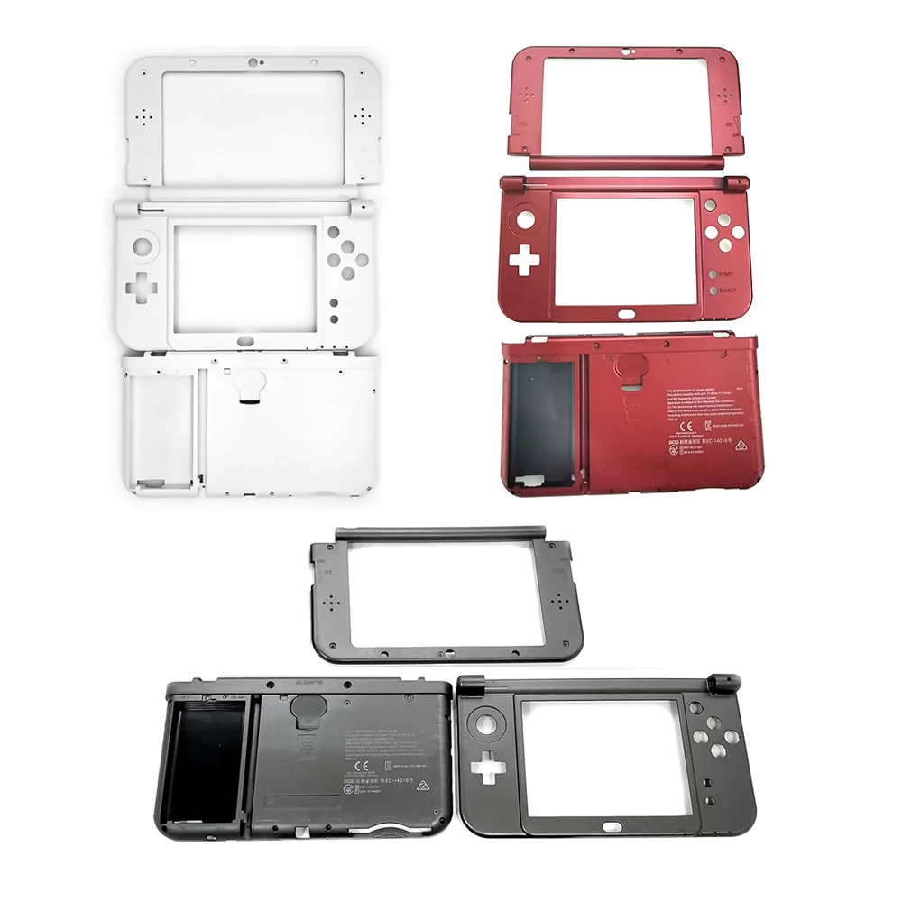 Housing Shell Replacement for New 3DS XL LL B C D Face Upper Screen Frame + Buttons Middle Faceplate + Lower Battery Cover Plate