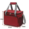 Bolsa isotérmica delantera de 15L, color rojo vino.