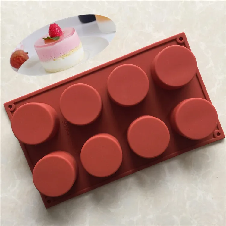 Tall Cylinder Silicone Molds for Baking Mousse Cake 3D Silicone