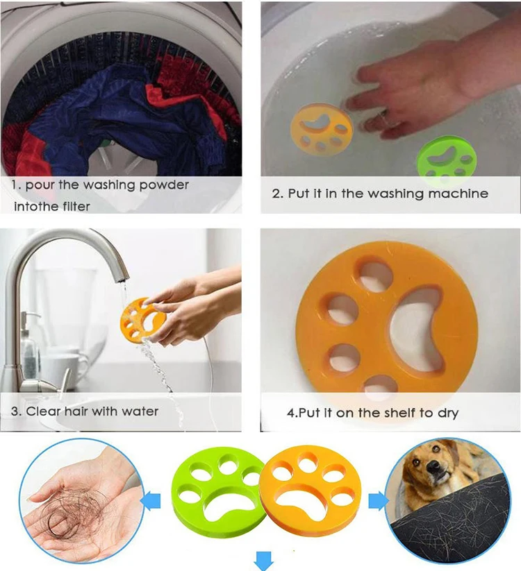 Silicone Pet Hair Paper Remover Sticker Pet Fur Remover Laundry Fur