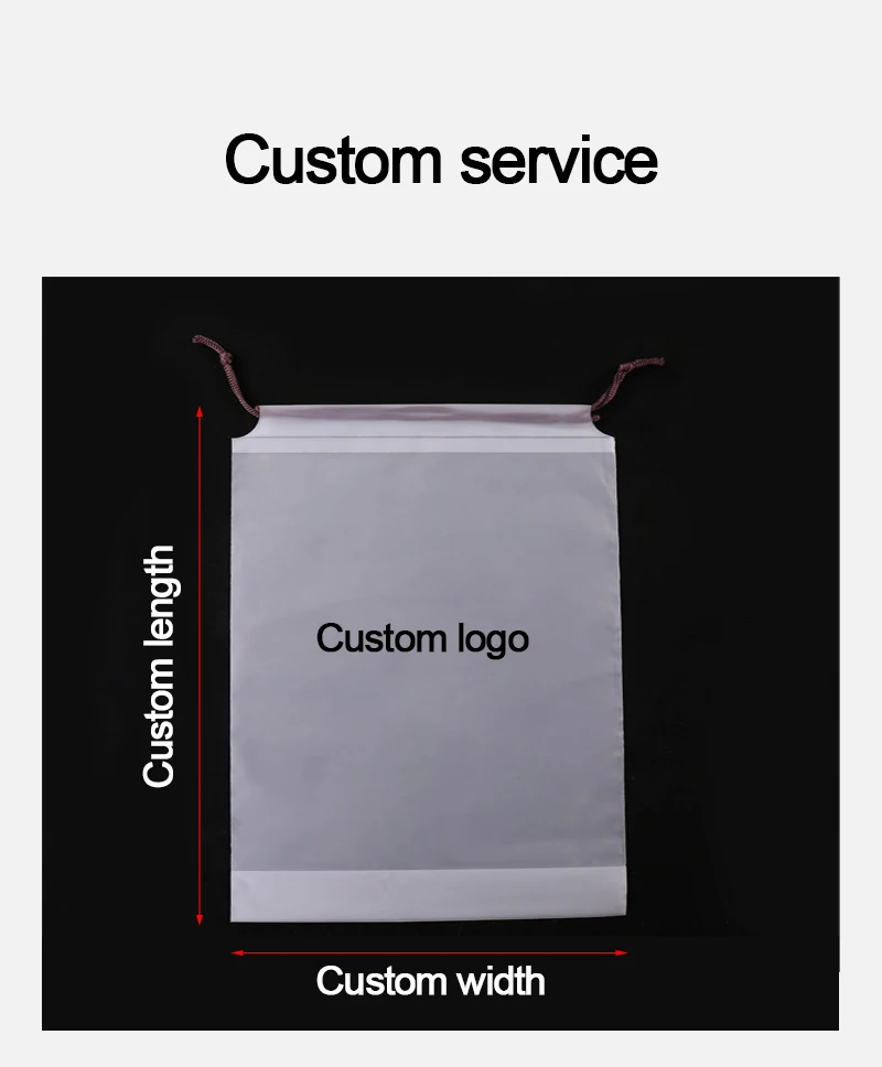 T1 Custom Large Printed Drawstring Bag Plastic Frosted Bags Packaging