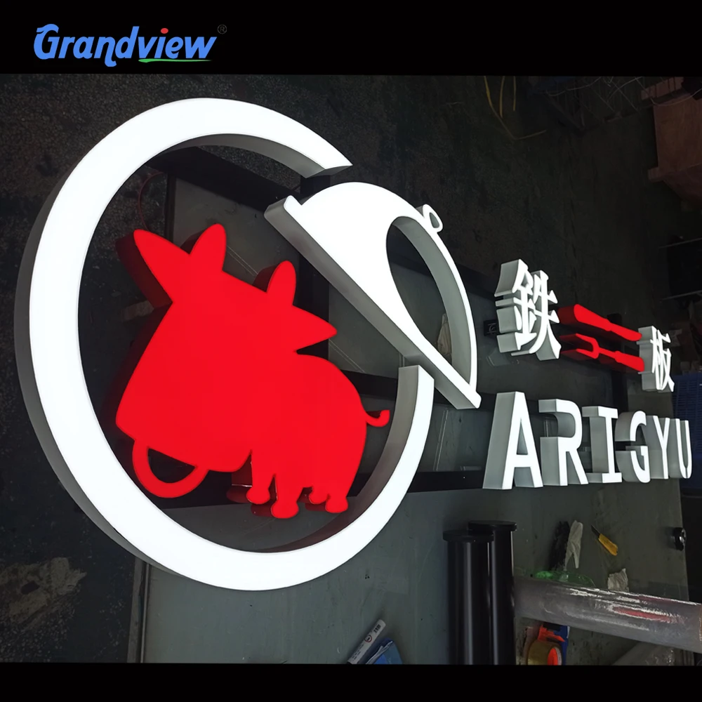 Letter Signage for Sign Illuminated Shop Front Led Letters Backlit Acrylic Plastic Advertising 3D Wall Sign Customized