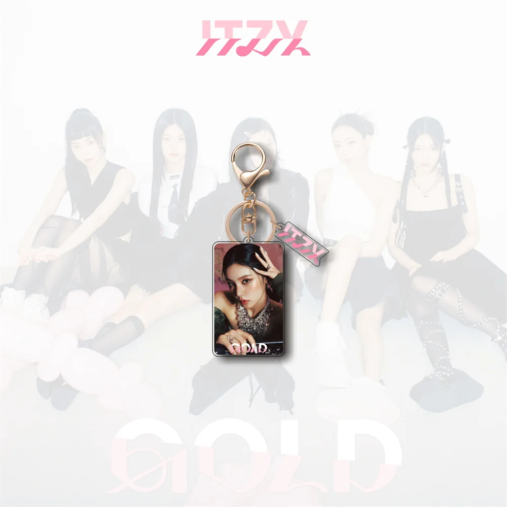 Kpop ITZY New Album GOLD Keychain - Two-Sided Idol Figure