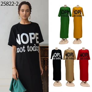 Wholesale New Women's Summer Casual Large Size Short Sleeve Round Neck Loose Dress